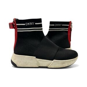 DKNY Marino Women’s Back zip slip on platform sneakers Black Size 8